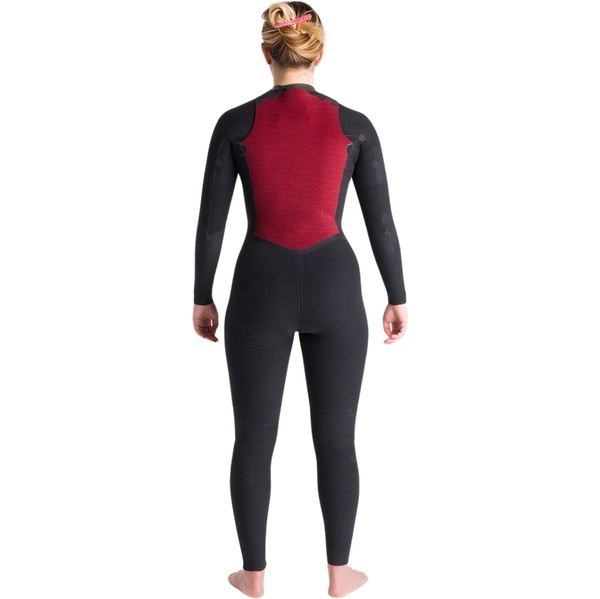 2025 C-Skins Womens NuWave Solace 5/4/3mm Chest Zip Wetsuit C-NSO54WCZ - Black / Bluestone / Cool Green